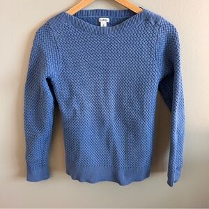 L.L. Bean Women's Textured Knit Sweater in Blue